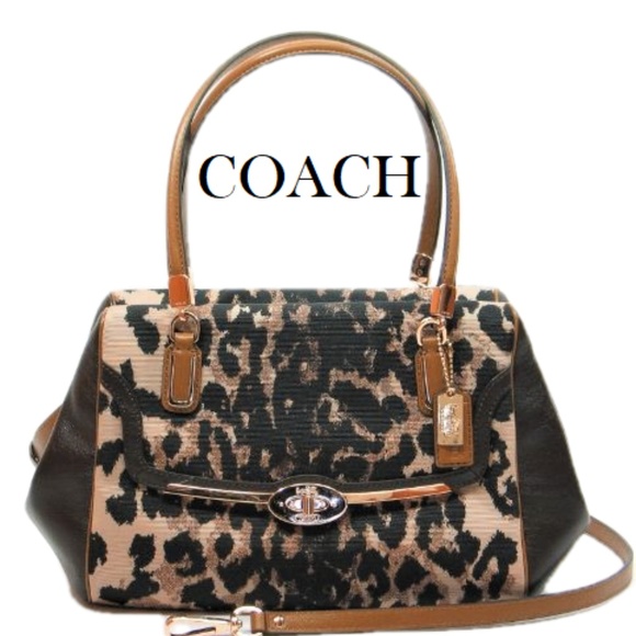 Coach Madison Madeline Ocelot East West Satchel - Picture 1 of 8